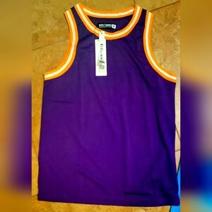 NWT Mens Basketball jersey in the laker purple and gold colorway